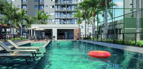 Piscina com prainha · Imagem ilustrativa