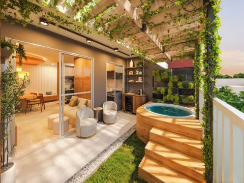 Área privativa do Giardino · Imagem ilustrativa